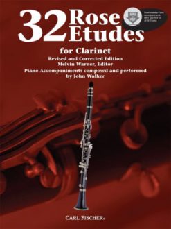 32 Etudes for Clarinet - Rose - Revisited by M. Warner (bok m/ online audio) for klarinett