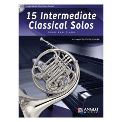 15 Intermediate classical solos +CD horn og piano